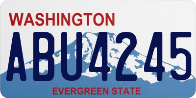 WA license plate ABU4245