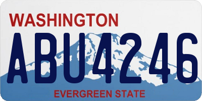 WA license plate ABU4246