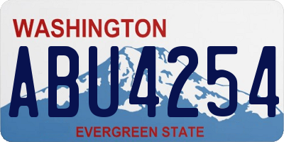 WA license plate ABU4254