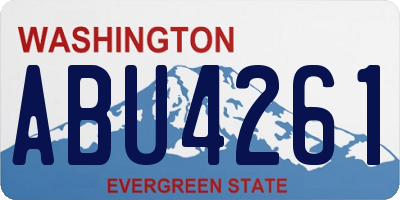 WA license plate ABU4261