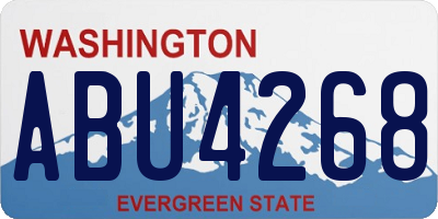 WA license plate ABU4268