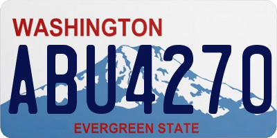WA license plate ABU4270