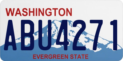 WA license plate ABU4271