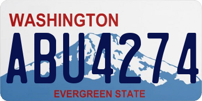 WA license plate ABU4274