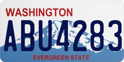 WA license plate ABU4283