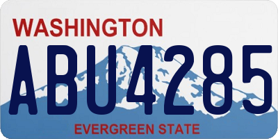 WA license plate ABU4285