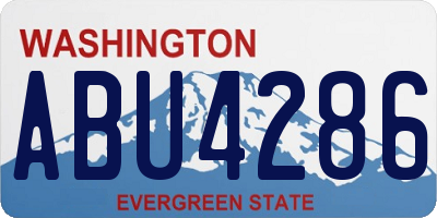 WA license plate ABU4286