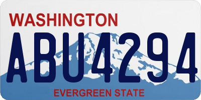 WA license plate ABU4294