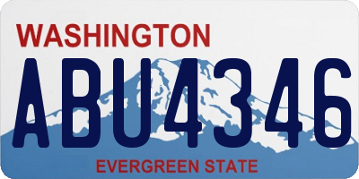 WA license plate ABU4346