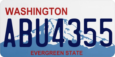 WA license plate ABU4355