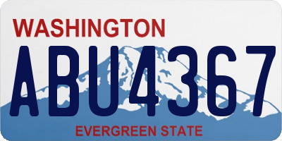 WA license plate ABU4367