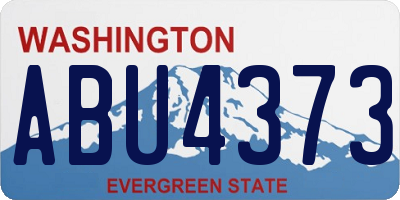 WA license plate ABU4373