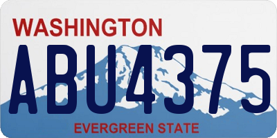 WA license plate ABU4375