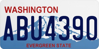 WA license plate ABU4390