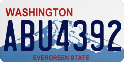 WA license plate ABU4392
