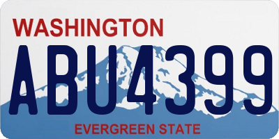 WA license plate ABU4399