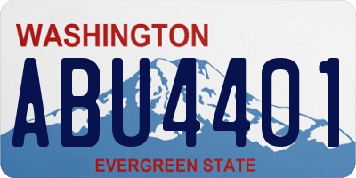 WA license plate ABU4401
