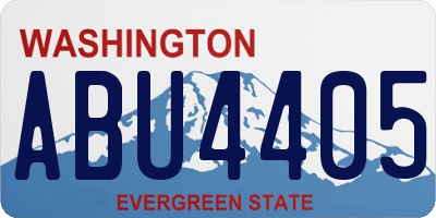 WA license plate ABU4405