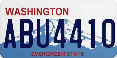 WA license plate ABU4410
