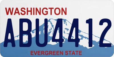 WA license plate ABU4412