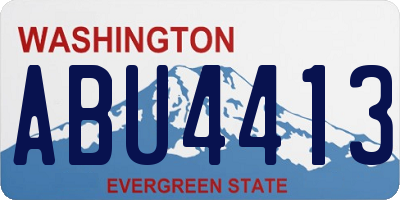 WA license plate ABU4413