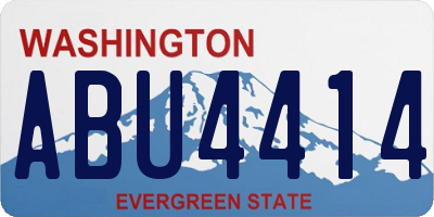 WA license plate ABU4414