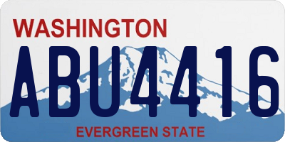 WA license plate ABU4416