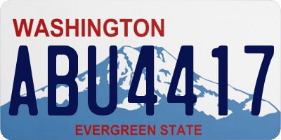 WA license plate ABU4417