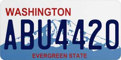 WA license plate ABU4420