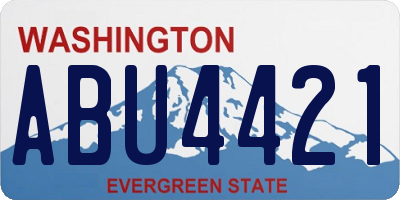 WA license plate ABU4421