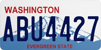 WA license plate ABU4427