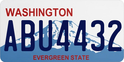 WA license plate ABU4432