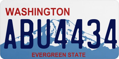 WA license plate ABU4434