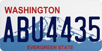 WA license plate ABU4435