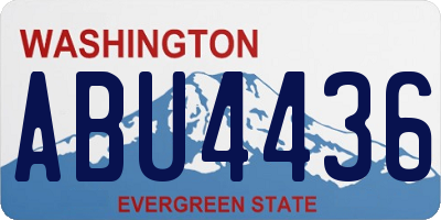 WA license plate ABU4436
