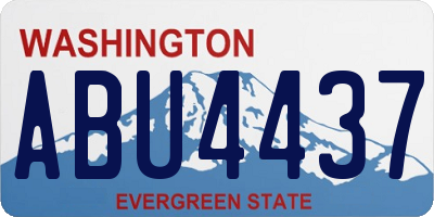 WA license plate ABU4437