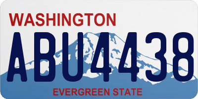 WA license plate ABU4438