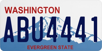 WA license plate ABU4441