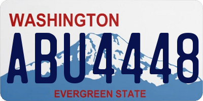 WA license plate ABU4448
