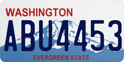 WA license plate ABU4453
