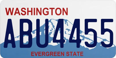 WA license plate ABU4455