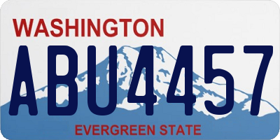 WA license plate ABU4457