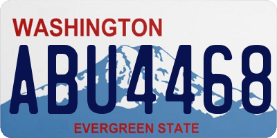 WA license plate ABU4468
