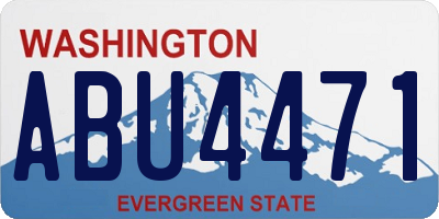 WA license plate ABU4471