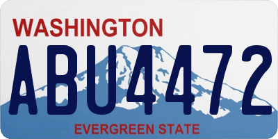 WA license plate ABU4472