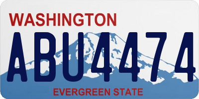 WA license plate ABU4474