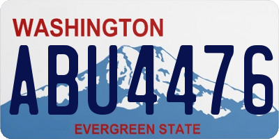 WA license plate ABU4476