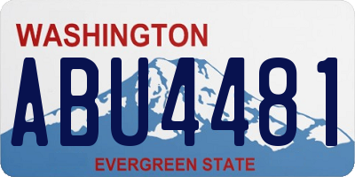 WA license plate ABU4481