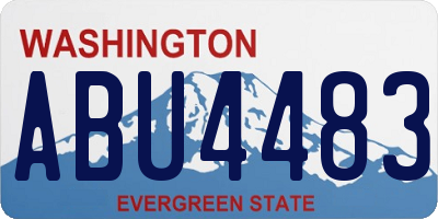WA license plate ABU4483