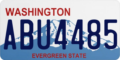 WA license plate ABU4485